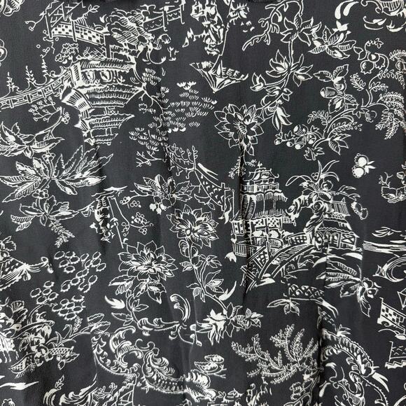 Allison Taylor Silk Blouse Women’s Petite Large Black Ruffle Whimsy Fairy Boho - Picture 12 of 14